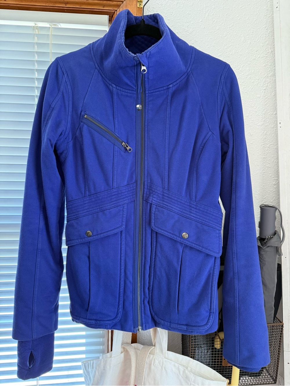 lululemon athletica Royal Blue Zip-Up Fitted Jacket